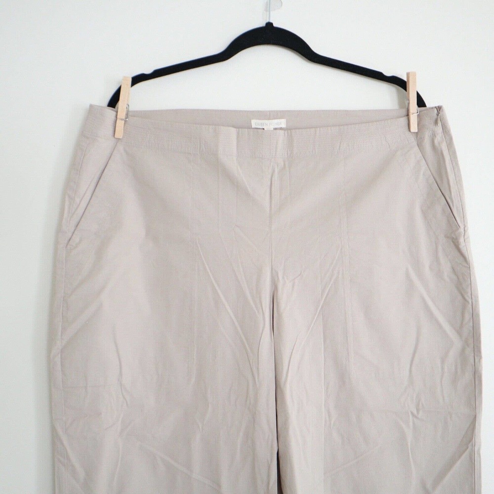 Eileen Fisher Light Taupe Cropped Wide-Leg Pants NWT - Picture 4 of 12